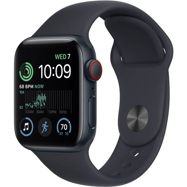 Apple Watch SE 2022 Cellular, 44mm Midnight Aluminium CaSE 2022 with Midnight Sport Band MNPY3CS/A